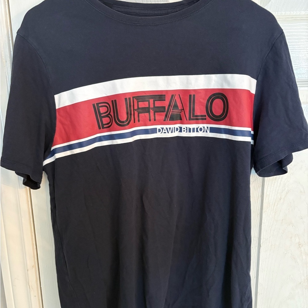 Buffalo David Bitton blue and Red Short Sleeve Tee men’s large